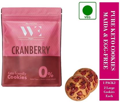 Win Everyday Pure Almond Flour Keto Cookies (Egg & Sugar Free) 1 Pack x 2 Large Cranberry Cookies Biscuit