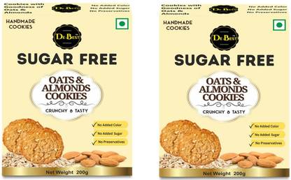 De Best Sugar Free Oats & Almonds Cookies, Premium Handmade, Tasty & Crunchy, Eggless Cookies Biscuit