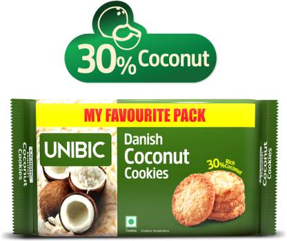 UNIBIC Danish Coconut Cookies, My Favourite Pack, Cookies Biscuit