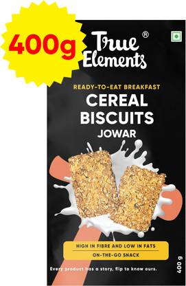True Elements Cereal Biscuits Jowar 400gm Cookies Biscuit
