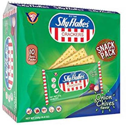 Skyflakes Crackers With Onion Chives Flavour Cracker