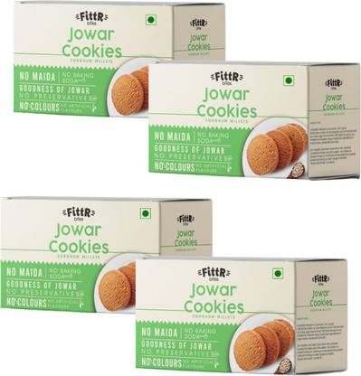 fittr Jowar Millet Cookies ( pack of 4 ) 400g Cookies Biscuit