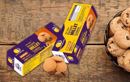 Orgabliss BANYARD MILLET COOKIES & PALM JAGGERY | 100% Natural | No Maida Cookies Biscuit