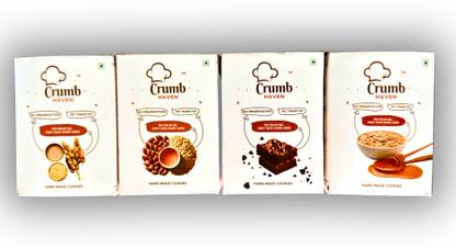 Crumb Haven Cookies- Pack of 4_Almond + Kodo + Brownie + Honey Cookies Biscuit