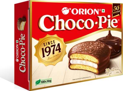 ORION Choco Pie Chocolate Coated Soft Biscuit Cream Filled Biscuit