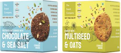 The Snack Company Healthy Oats & Multi Seed - Chocolate Sea salt Combo Cookies Biscuit