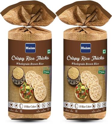 Haim Wholegrain Brown Rice Cake - Pack of 2 High Fiber Biscuit