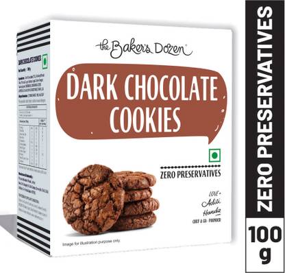 The Baker's Dozen Dark Chocolate Cookies | 31% Dark Chocolate | No Palm Oil Cookies Biscuit