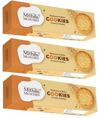 Mithila Munchies Makhana & Millet Cookies - 100Gm Cookies Biscuit