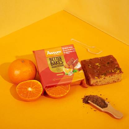 AWSUM Ready to Eat Better Bakes Orange Pistachio Cake | Protein & Fiber Rich Cake | Cookie Cake Biscuit