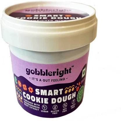 GOBBLERIGHT Smart Cookie Dough| Enjoy As It Is Or Bake As Cookies| Enriched with Ashwagandha Cookies Biscuit