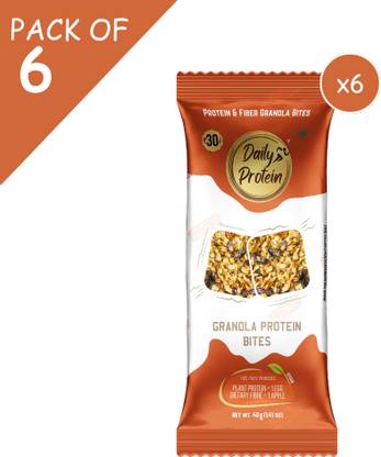 NutriSnacksBox Granola Protein Bites, (6 X 40g) Multi Grain Biscuit