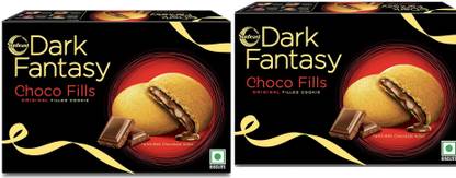 Sunfeast Dark Fantasy CHOCOFILLS Original Filled Cookies with Choco Crème Cookies Biscuit