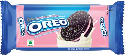 Cadbury Oreo Strawberry Flavour Cream Sandwich Biscuit
