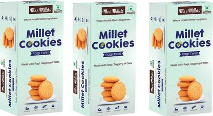 ME & MILLETS Ragi Twist Delicious Millets Biscuits | Healthy Tea Snack with Tasty Jaggery | Cookies Biscuit