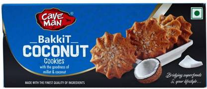 CAVEMAN Bakkit Coconut Cookies Made With Millets, Coconut, Honey Bakery Biscuit