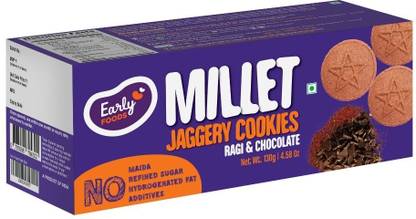 Early Foods Ragi & Chocolate Jaggery Cookies 150g Cookies (150 g) Cookies Biscuit