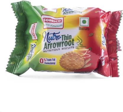 SOBISCO Nutro Thin Arrowroot Nutritious Biscuit - 0% Trans Fat & 0% Cholesterol Arrowroot Biscuit