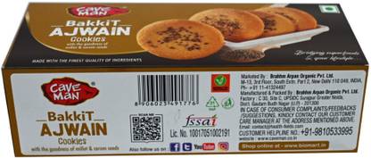 CAVEMAN Bakkit Ajwain Cookies Made With Millets, Carom Seed, Honey Cookies Biscuit
