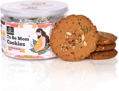 equisential Mom Cookies - Oats & Seeds | Rich in Iron, Calcium & Fibre | 250g Cookies Biscuit