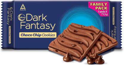 Sunfeast Dark Fantasy Choco Chip, Biscuit Made With Deliciously Rich Chocolate Cookies Biscuit