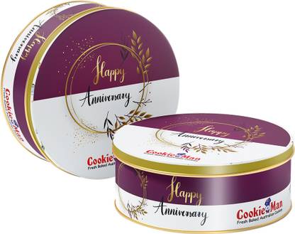 Cookieman Anniversary Assorted Cookies Gift Pack Box - 300g | Assorted Cookies in Tin Box Cookies Biscuit