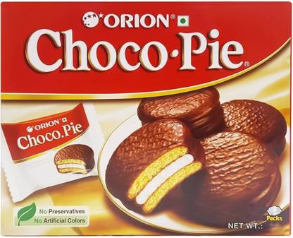 ORION Choco Pie Chocolate Coated Soft Biscuit Cream Filled Cookies Biscuit