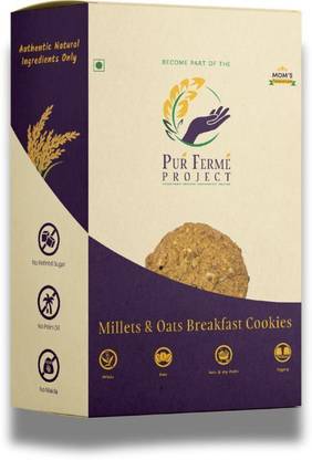 PurFerme Project Millets & Oats Breakfast Cookies 240g (12pcs x 20g) Cookies Biscuit