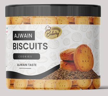 THE HERBS PLANET Ajwain Cookies | Biscuits | Tasty and Healthy | 550 Gms Bakery Biscuit