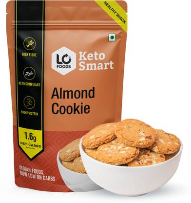 Lo! Foods Almond Keto Biscuit | Zero Sugar free Keto Cookies | Low Carb Keto Snacks Digestive Biscuit