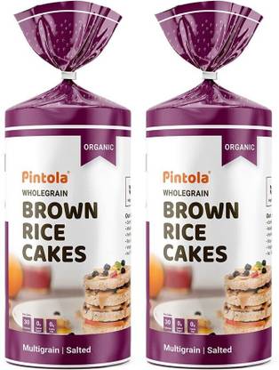Pintola Organic Wholegrain Brown Rice Cakes - Multigrain (Salted) Cookie Cake High Fiber Biscuit