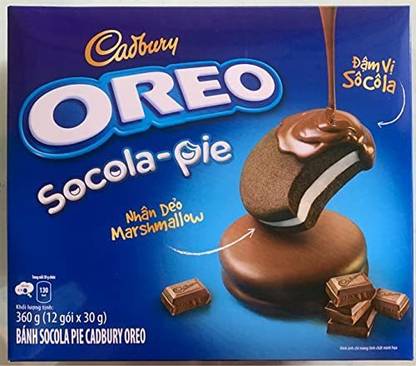 Cadbury Oreo Socola-Pie With Marshmallow Paste Cookies 12 Pcs, Cookie Cake Biscuit