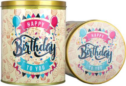 Cookieman Happy Birthday Assorted Cookies Gift Pack Box | Assorted Cookies in Tin Box Cookies Biscuit