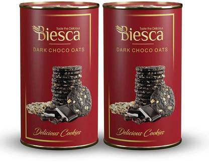Biesca Dark Choco Oats Cookies with Jumbo Oats Butter and Choco Chips Premium Biscuit Cookies Biscuit