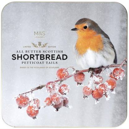 Mark & Spencer All Butter Scottish Shortbread Petticoat Tails Tin Imported (UK) Bakery Biscuit