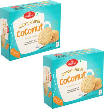 Haldiram's Coconut Cookie Pack of 2 | Tea Time Snacks | Tasty & Healthy Cookies Cookies Biscuit