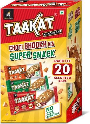 Taakat Hunger Bar Multigrain Baked Bar - Assorted Bar Box Multi Grain Biscuit