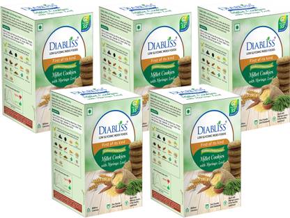 DiaBliss Millet Cookies with Moringa Leaf 120g Pack Cookies Biscuit