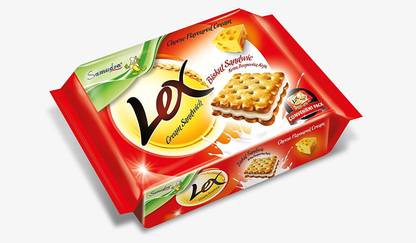 Samudra Lex Cream Sandwich Biscuits Cheese Flavour Cream Cracker Biscuit