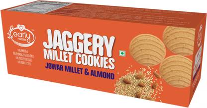 Early Foods Jowar Almond Jaggery Cookies 150g Multi Grain Biscuit