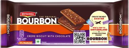 BRITANNIA Bourbon Biscuits Cream Sandwich Biscuit