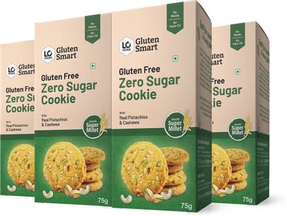 Lo! Foods Gluten Free Pista Cookies (Sugar Free Biscuit) Cookies Biscuit