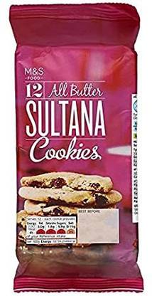 Mark & Spencer 12 All Butter Sultana Delisious Cookies Biscuit
