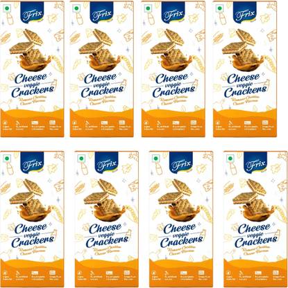 FRIX Cheese Crunchy Cracker Cream Biscuits Veg Premium cheese taste Import Quality Cream Cracker Biscuit