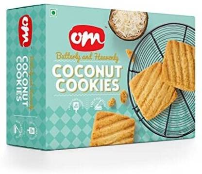 Om Sweets & Snacks Coconut Cookies | No Added Colours Or Preservatives | Fresh Products Cookies Biscuit