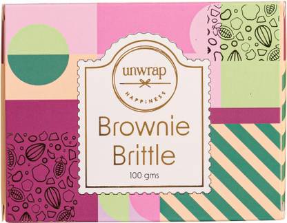 Unwrap Happiness Brownie Brittle | Choco-Dipped Dry Fruits & Butter Cookie Snack Gift Cookies Biscuit