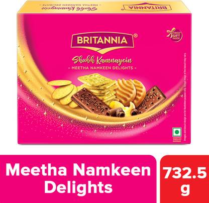 BRITANNIA Shubh Kamnayein Meetha Namkeen Delights Biscotti Biscuit