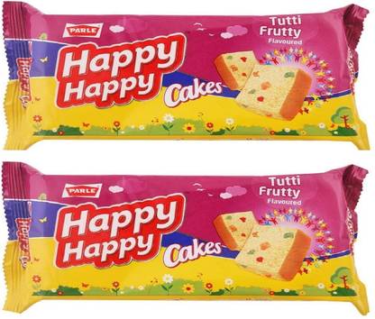 PARLE Happy Happy Tutti Frutty Cakes Plain Biscuit