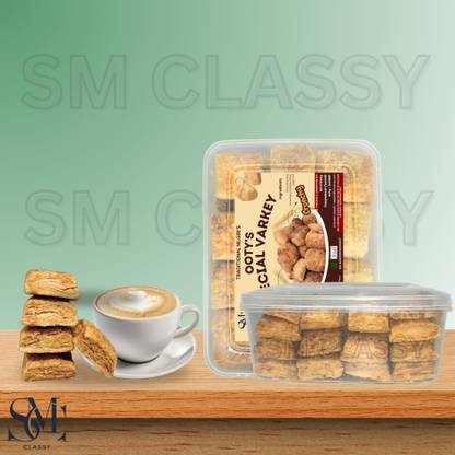 Sm Classy Ooty Varkey Authentic Native Special Rusk Cookies(Square Shape) Cookies Biscuit