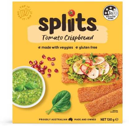 Orgran Splits Tomato Crispbread Plain Biscuit